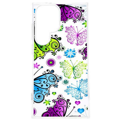 Butterflies, Abstract, Background, Colorful Samsung Galaxy S24 Plus 6.7 Inch TPU UV Case from ArtsNow.com Front