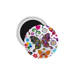 Butterflies, Abstract, Colorful, Floral, Flowers 1.75  Magnets