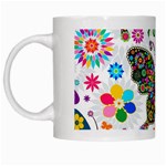 Butterflies, Abstract, Colorful, Floral, Flowers White Mug