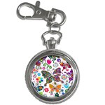 Butterflies, Abstract, Colorful, Floral, Flowers Key Chain Watches