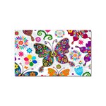 Butterflies, Abstract, Colorful, Floral, Flowers Sticker (Rectangular)