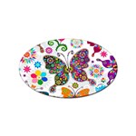 Butterflies, Abstract, Colorful, Floral, Flowers Sticker Oval (10 pack)