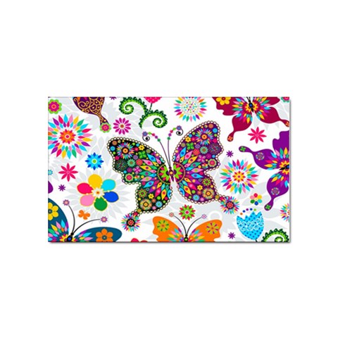 Butterflies, Abstract, Colorful, Floral, Flowers Sticker Rectangular (10 pack) from ArtsNow.com Front