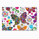 Butterflies, Abstract, Colorful, Floral, Flowers Postcard 4 x 6  (Pkg of 10)