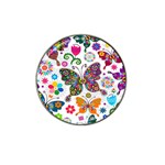 Butterflies, Abstract, Colorful, Floral, Flowers Hat Clip Ball Marker (4 pack)