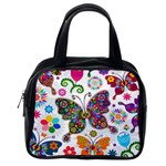 Butterflies, Abstract, Colorful, Floral, Flowers Classic Handbag (One Side)