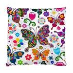 Butterflies, Abstract, Colorful, Floral, Flowers Standard Cushion Case (Two Sides)