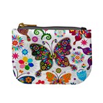 Butterflies, Abstract, Colorful, Floral, Flowers Mini Coin Purse