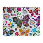 Butterflies, Abstract, Colorful, Floral, Flowers Cosmetic Bag (XL)