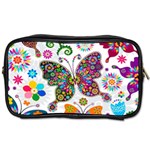 Butterflies, Abstract, Colorful, Floral, Flowers Toiletries Bag (One Side)