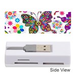 Butterflies, Abstract, Colorful, Floral, Flowers Memory Card Reader (Stick)