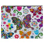 Butterflies, Abstract, Colorful, Floral, Flowers Cosmetic Bag (XXXL)