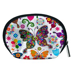 Butterflies, Abstract, Colorful, Floral, Flowers Accessory Pouch (Medium) from ArtsNow.com Back