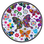 Butterflies, Abstract, Colorful, Floral, Flowers Wireless Fast Charger(Black)