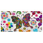 Butterflies, Abstract, Colorful, Floral, Flowers Banner and Sign 8  x 4 