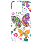 Butterflies, Abstract, Colorful, Floral, Flowers iPhone 15 Pro Max Black UV Print PC Hardshell Case