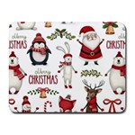 Christmas Characters Pattern, Xmas Backgrounds Small Mousepad