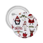 Christmas Characters Pattern, Xmas Backgrounds 2.25  Buttons