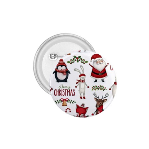 Christmas Characters Pattern, Xmas Backgrounds 1.75  Buttons from ArtsNow.com Front