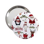 Christmas Characters Pattern, Xmas Backgrounds 2.25  Handbag Mirrors