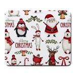 Christmas Characters Pattern, Xmas Backgrounds Large Mousepad