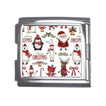 Christmas Characters Pattern, Xmas Backgrounds Mega Link Italian Charm (18mm)