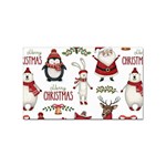 Christmas Characters Pattern, Xmas Backgrounds Sticker (Rectangular)