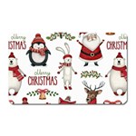 Christmas Characters Pattern, Xmas Backgrounds Magnet (Rectangular)