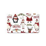 Christmas Characters Pattern, Xmas Backgrounds Magnet (Name Card)