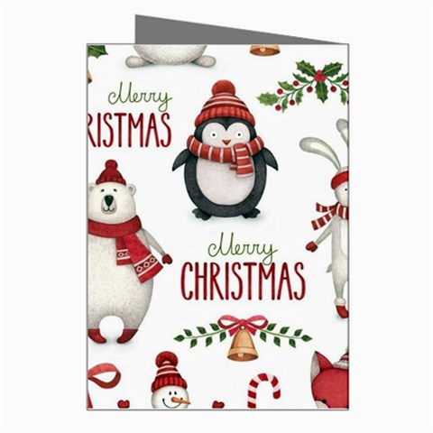 Christmas Characters Pattern, Xmas Backgrounds Greeting Card from ArtsNow.com Right