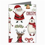 Christmas Characters Pattern, Xmas Backgrounds Greeting Cards (Pkg of 8)