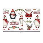 Christmas Characters Pattern, Xmas Backgrounds Business Card Holder