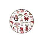 Christmas Characters Pattern, Xmas Backgrounds Hat Clip Ball Marker