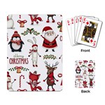 Christmas Characters Pattern, Xmas Backgrounds Playing Cards Single Design (Rectangle)