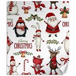 Christmas Characters Pattern, Xmas Backgrounds Canvas 8  x 10 