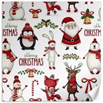 Christmas Characters Pattern, Xmas Backgrounds Canvas 12  x 12 