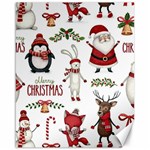 Christmas Characters Pattern, Xmas Backgrounds Canvas 16  x 20 