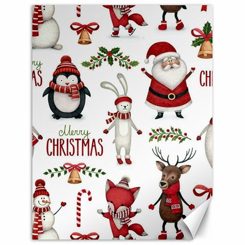 Christmas Characters Pattern, Xmas Backgrounds Canvas 18  x 24  from ArtsNow.com 17.8 x23.08  Canvas - 1