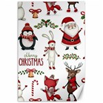 Christmas Characters Pattern, Xmas Backgrounds Canvas 24  x 36 