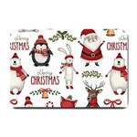 Christmas Characters Pattern, Xmas Backgrounds Small Doormat