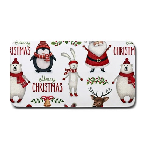 Christmas Characters Pattern, Xmas Backgrounds Medium Bar Mat from ArtsNow.com 16 x8.5  Bar Mat