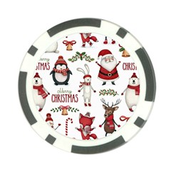 Christmas Characters Pattern, Xmas Backgrounds Poker Chip Card Guard from ArtsNow.com Front