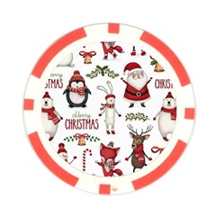 Christmas Characters Pattern, Xmas Backgrounds Poker Chip Card Guard from ArtsNow.com Front