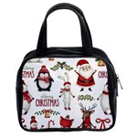 Christmas Characters Pattern, Xmas Backgrounds Classic Handbag (Two Sides)