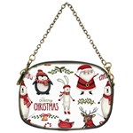 Christmas Characters Pattern, Xmas Backgrounds Chain Purse (One Side)