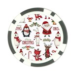 Christmas Characters Pattern, Xmas Backgrounds Poker Chip Card Guard (10 pack)