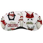 Christmas Characters Pattern, Xmas Backgrounds Sleep Mask