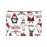 Christmas Characters Pattern, Xmas Backgrounds Cosmetic Bag (Large)