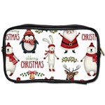 Christmas Characters Pattern, Xmas Backgrounds Toiletries Bag (One Side)