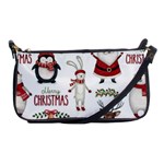 Christmas Characters Pattern, Xmas Backgrounds Shoulder Clutch Bag